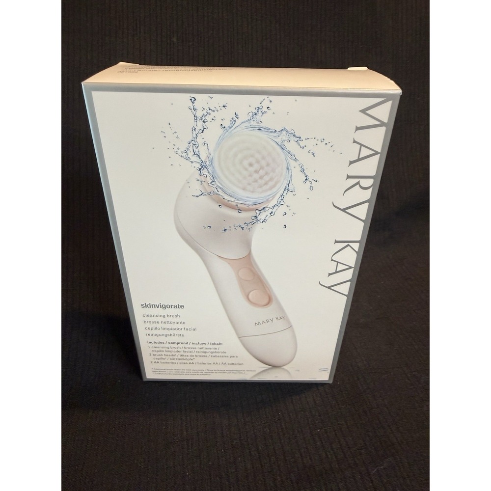 MARY KAY SKINVIGORATE CLEANSING SPIN BRUSH W/ 2 BRUSH HEADS + Batteries NIB